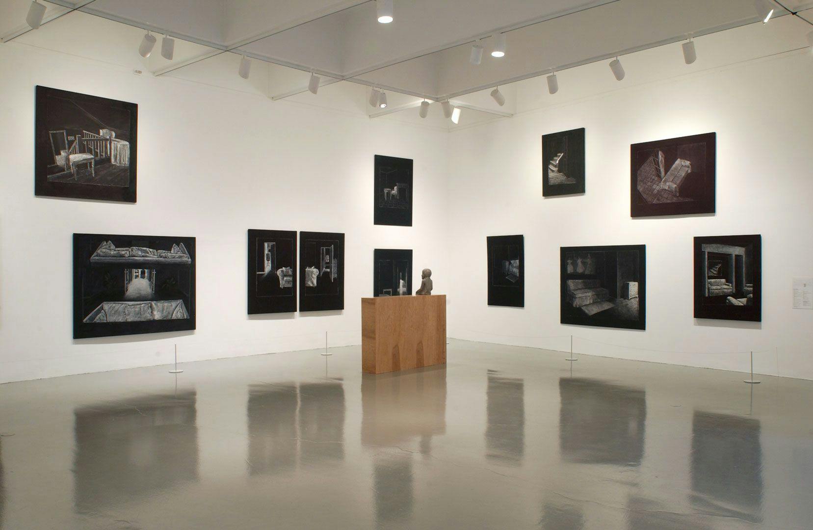An installation view of the exhibition Juan Muñoz, at Hirshhorn Museum and Sculpture Garden, Smithsonian Institution, Washington, D.C., dated 2001. 